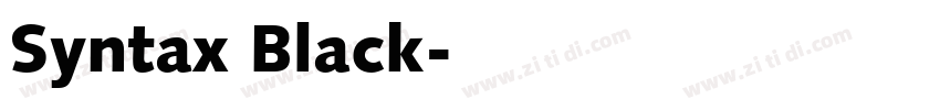 Syntax Black字体转换